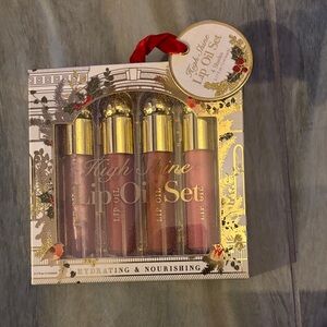 High Shine Lip Oil Set - Pink and Gold / Ready Gift set- deliver asap.